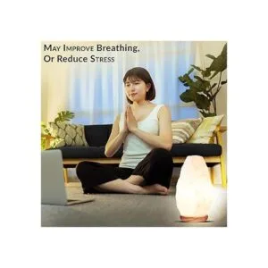 Himalayan Glow Lámpara de sal blanca hecha a mano luz_5