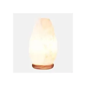 Himalayan Glow Lámpara de sal blanca hecha a mano luz_1