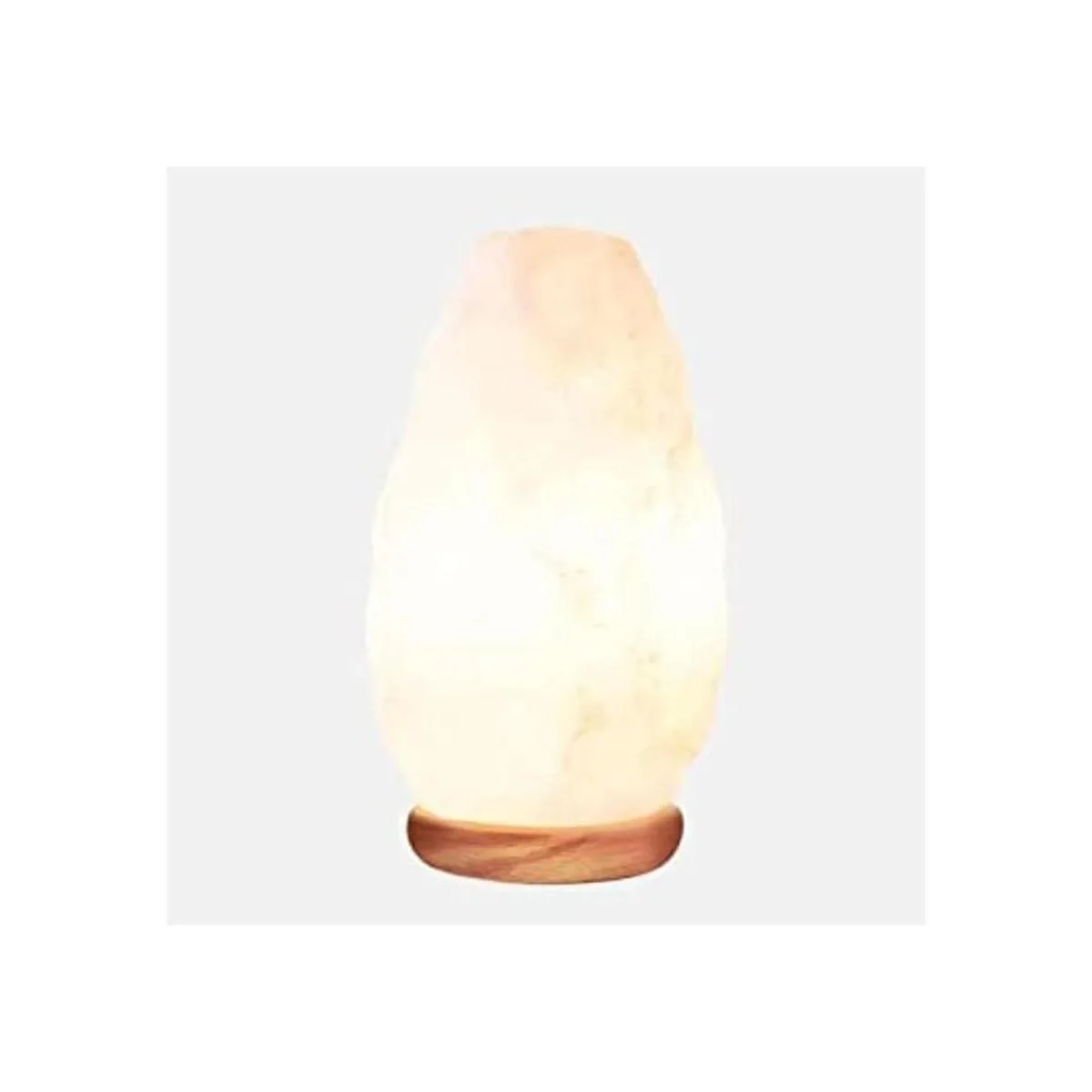 Himalayan Glow Lámpara de sal blanca hecha a mano luz_1