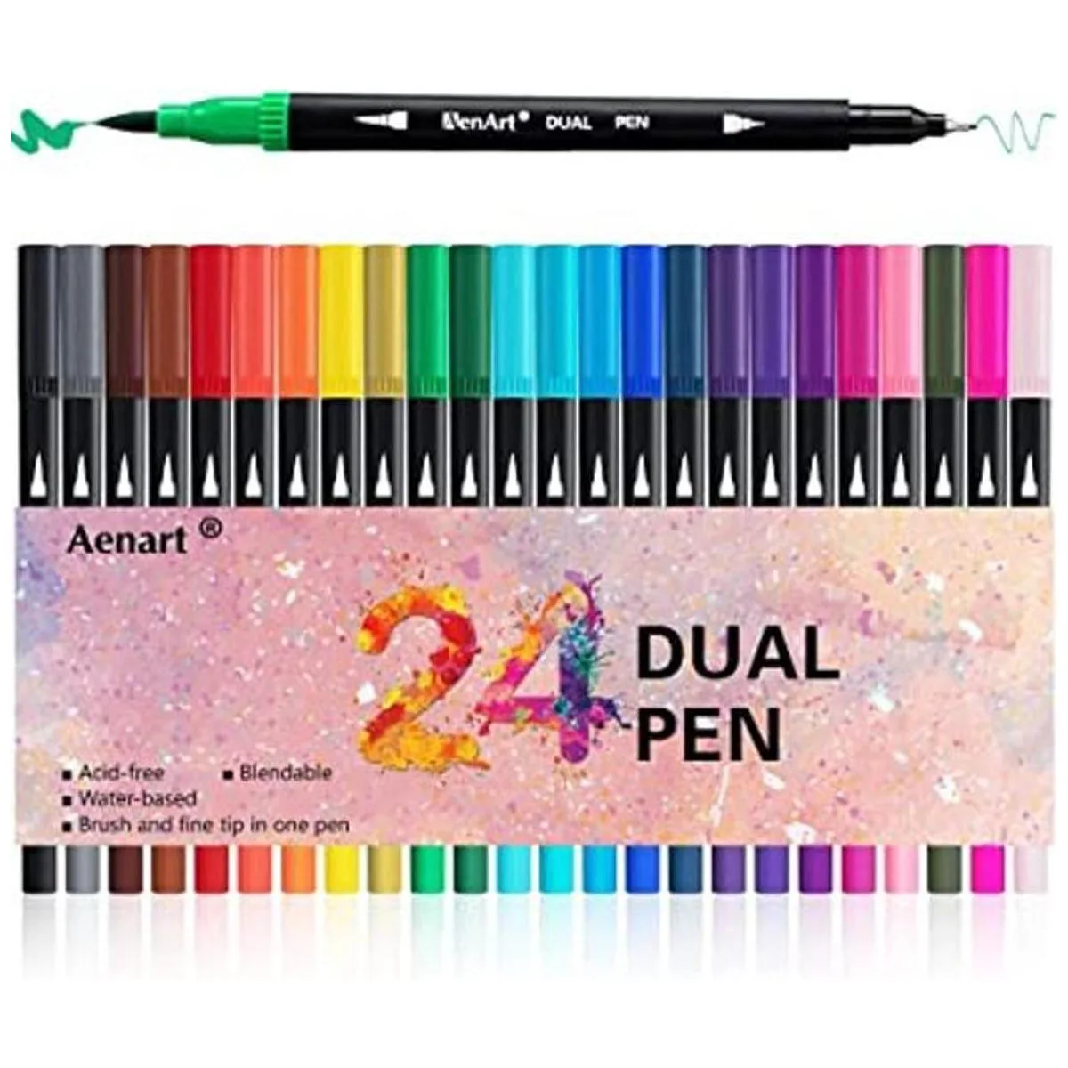 Marcadores artísticos de punta doble bolígrafos de punta_1