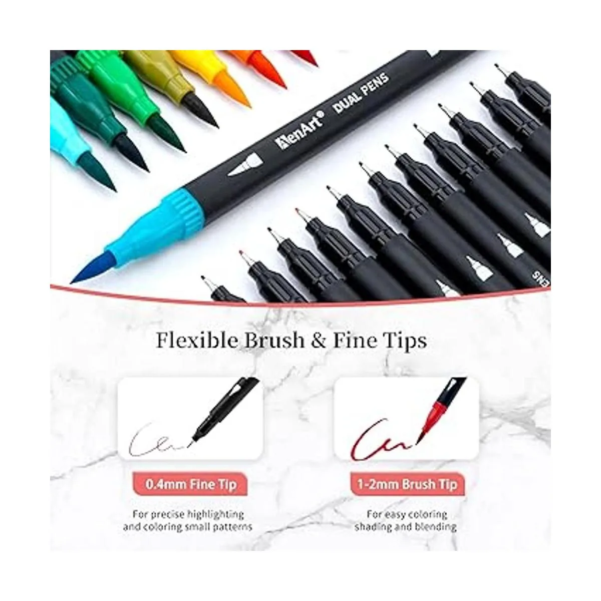 Marcadores artísticos de punta doble bolígrafos de punta_2