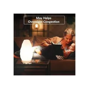 Himalayan Glow Lámpara de sal blanca hecha a mano luz_2