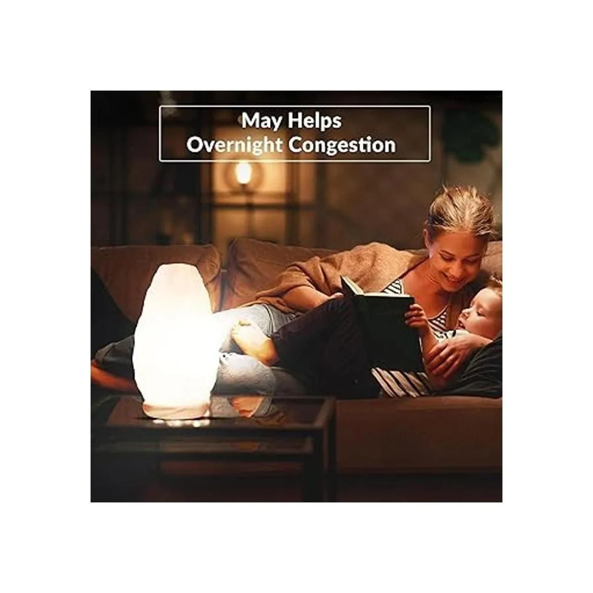 Himalayan Glow Lámpara de sal blanca hecha a mano luz_2