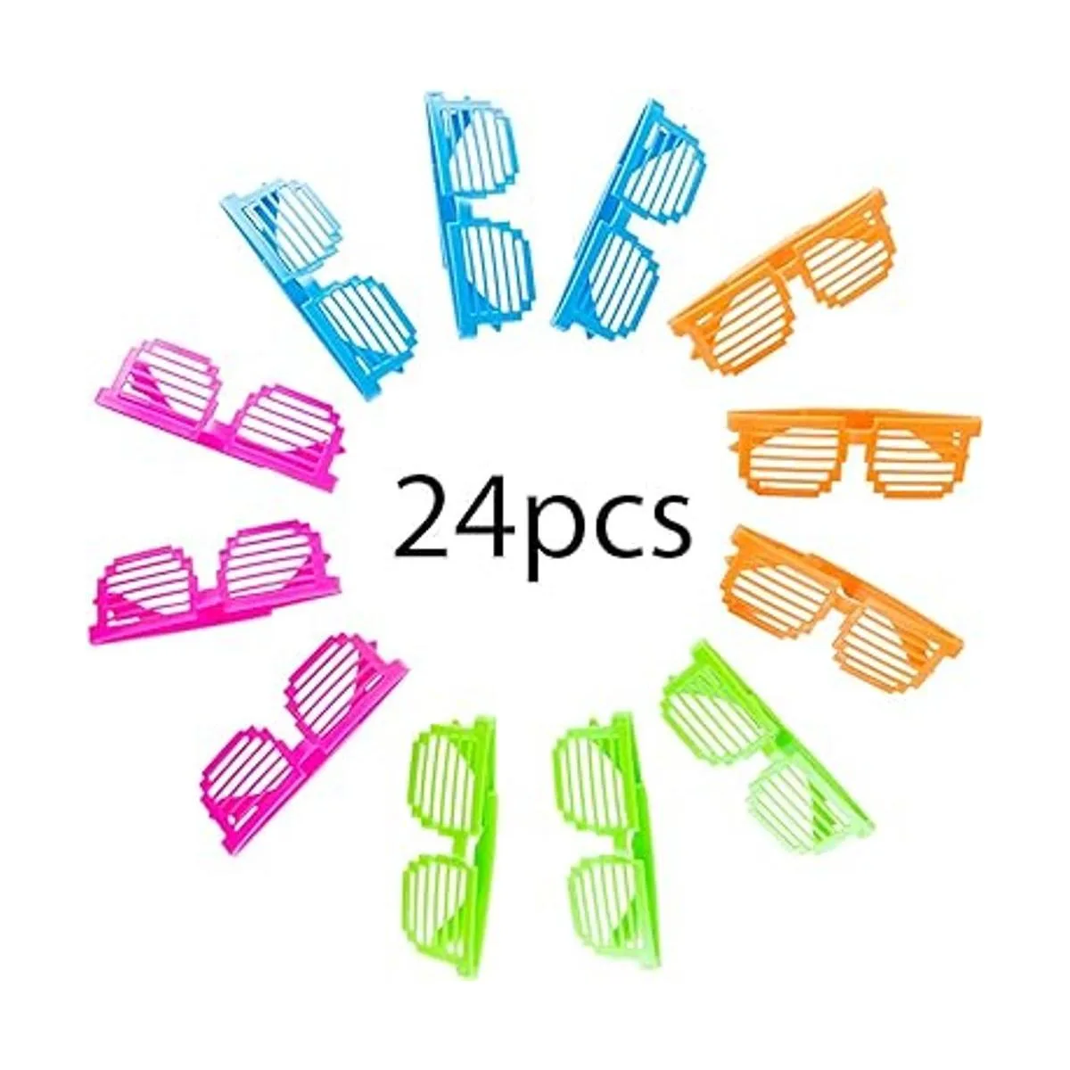 Plástico Colores Surtidos cuadrado obturador 80s Disco_2