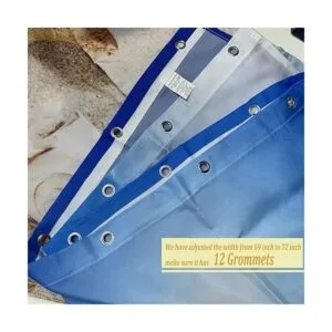 ABxinyoule Juego de cortinas de ducha de playa con diseño_5