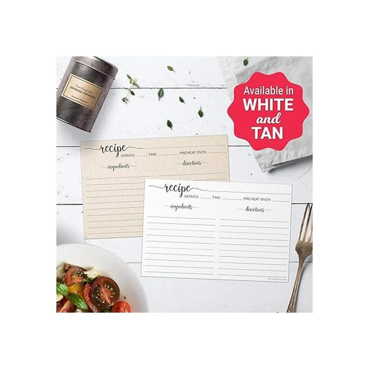 321Done Tarjetas de recetas de 4 x 6 pulgadas color_4
