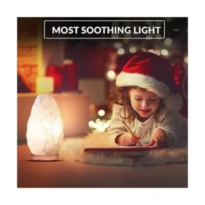 Himalayan Glow Lámpara de cristal de sal blanca luz_5