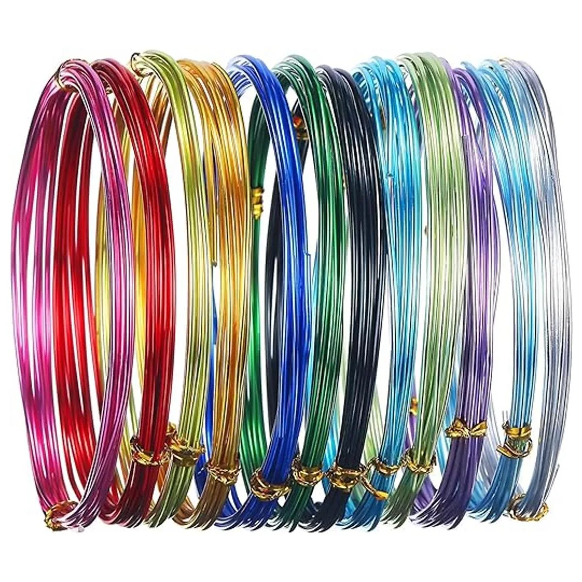 Shappy 24 rollos de alambre para manualidades de aluminio_2