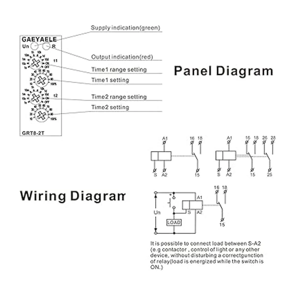GAEYAELE GRT82T Relé de retardo doble en el temporizador_7