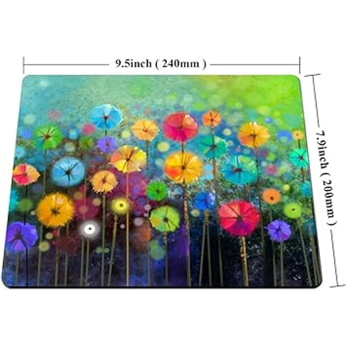 Smooffly Alfombrilla de ratón con diseño floral de_2