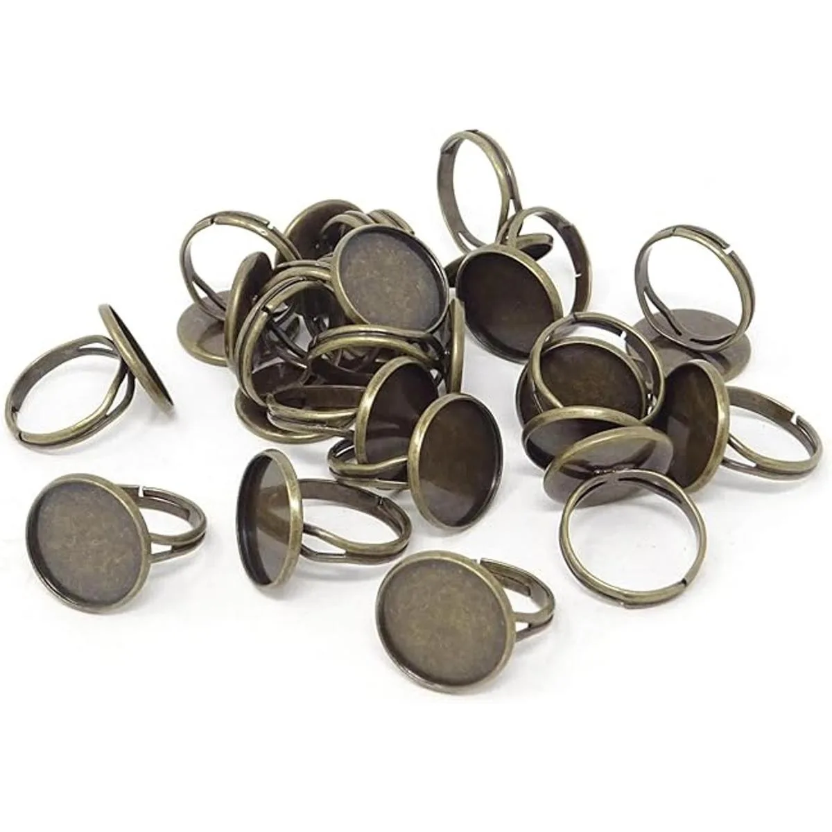Honbay Juego de 20 anillas ajustables de 0.630 in para_1
