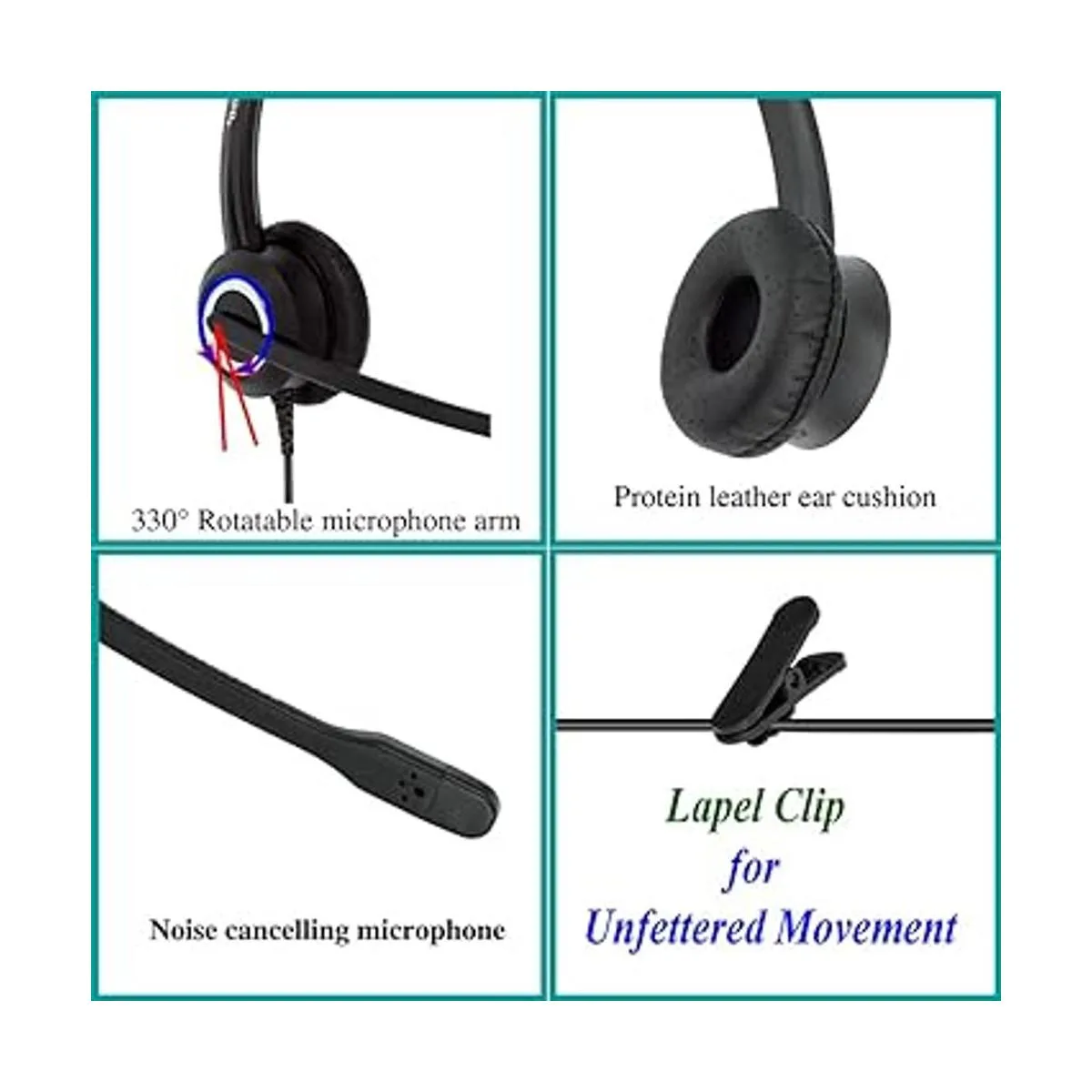 Compatible con Grandstream Snom RJ9 Auriculares con_3