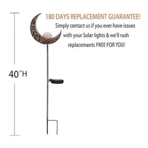 Homeimpro Lámpara solar de jardín para exteriores luna y_4