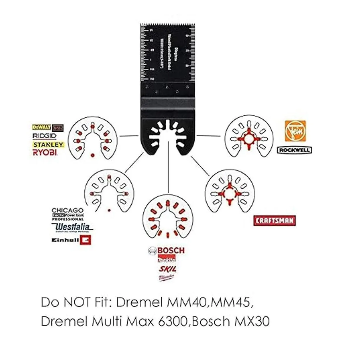 Diagtree 50 hojas de sierra oscilantes universales de_2