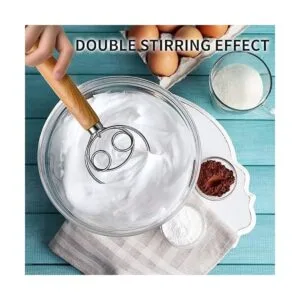 TEEVEA Batidor de masa danés de acero inoxidable batidor_4