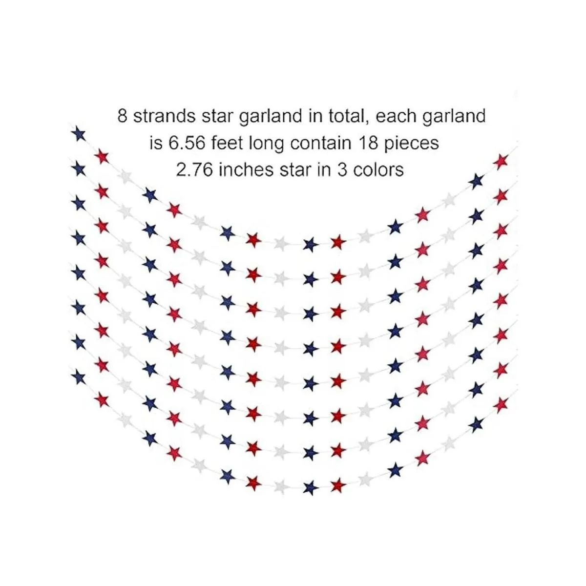 TecUnite Guirnalda de 8 hilos para 4 de julio para_3
