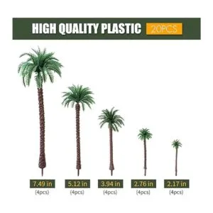 HUIANER Palmeras en miniatura árboles de plástico falsos_3