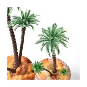 HUIANER Palmeras en miniatura árboles de plástico falsos_4