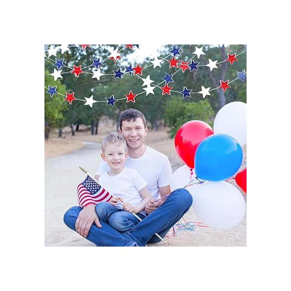 TecUnite Guirnalda de 8 hilos para 4 de julio para_5