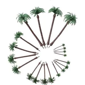 HUIANER Palmeras en miniatura árboles de plástico falsos_5