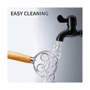 TEEVEA Batidor de masa danés de acero inoxidable batidor_6