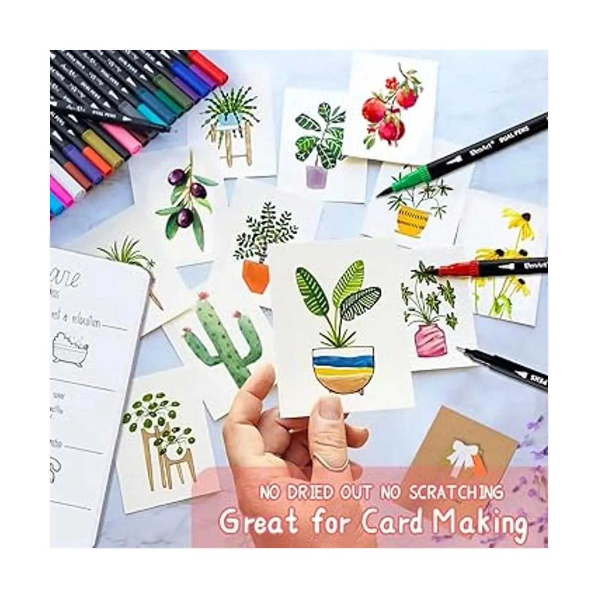 Marcadores artísticos de punta doble bolígrafos de punta_4