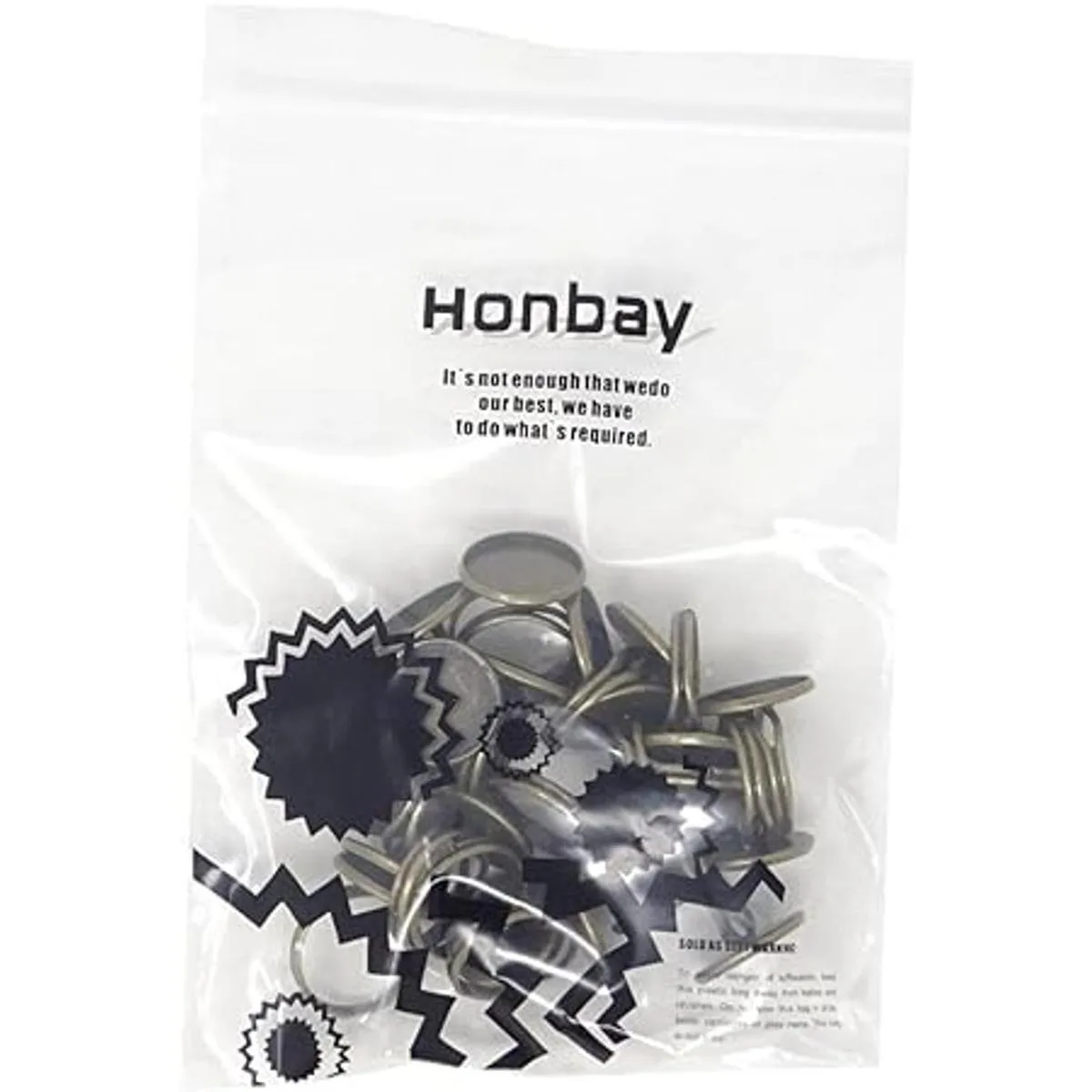 Honbay Juego de 20 anillas ajustables de 0.630 in para_7