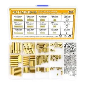 Sutemribor 420PCS M2 M3 M4 Macho Hembra Hexagonal Latón_2