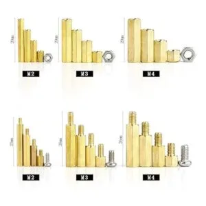 Sutemribor 420PCS M2 M3 M4 Macho Hembra Hexagonal Latón_4