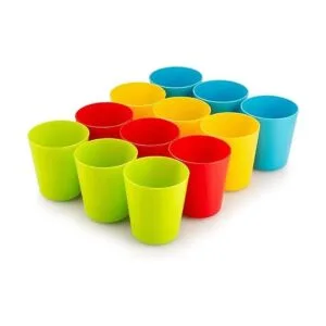 PLASKIDY Tazas para niños juego de 12 vasos de plástico_7
