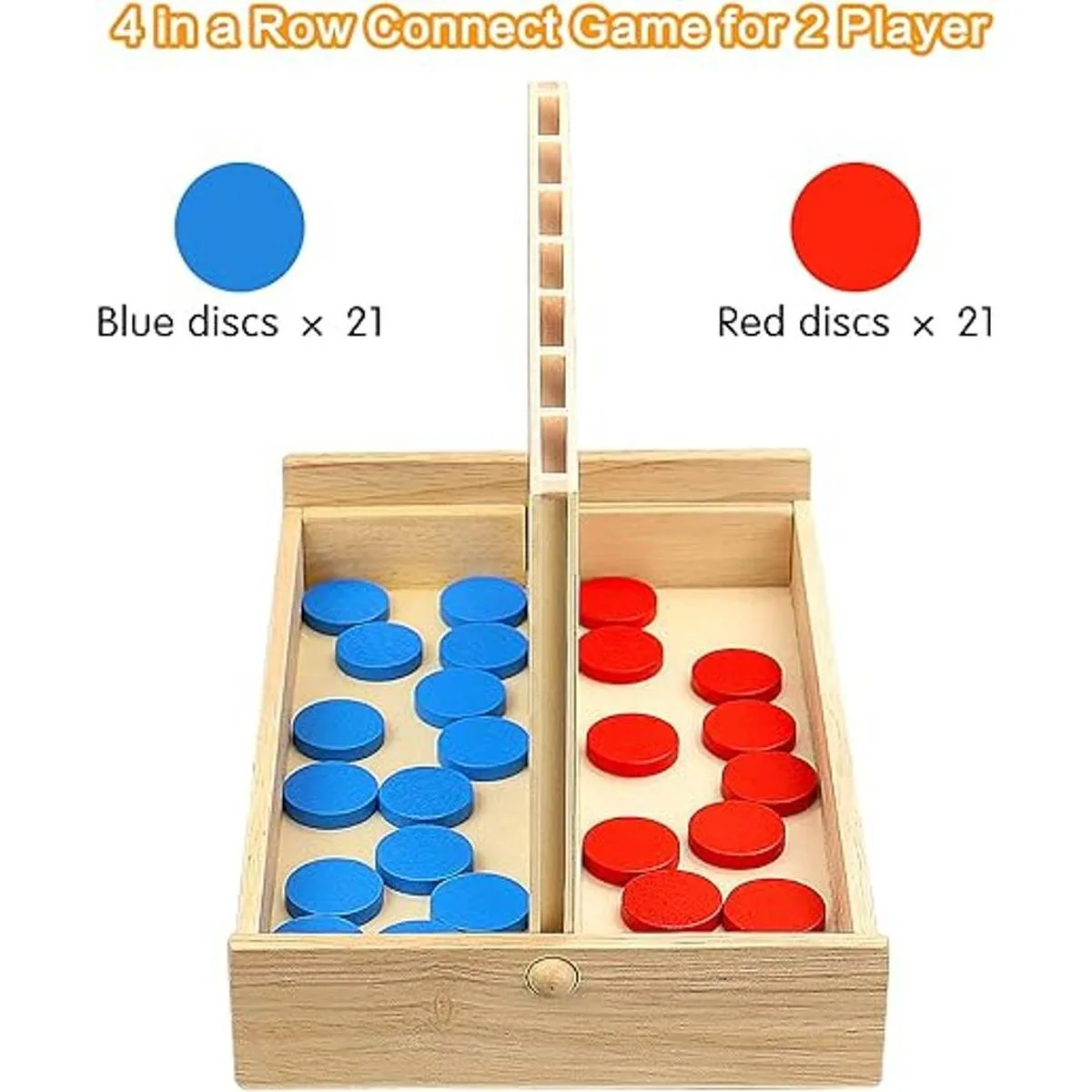 JOYPRO Juego de conexión de madera 4 en fila juego de_2