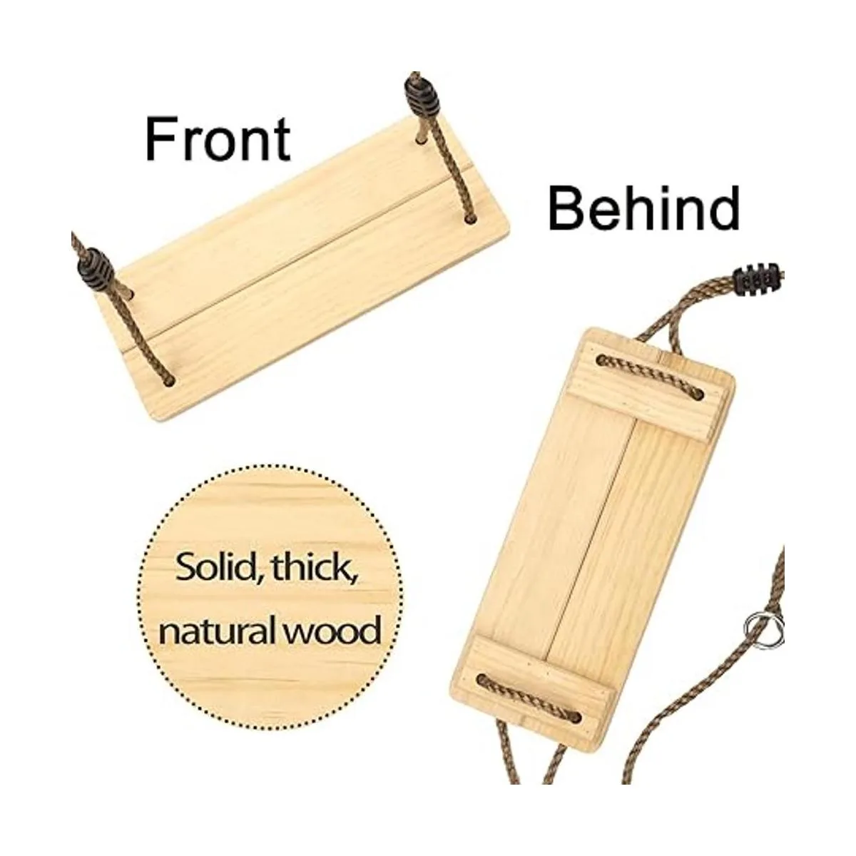 KINSPORY Juego de columpio de madera para niños cuerda_2