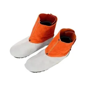 QeeLink Patines de soldadura de cuero resistentes al_3