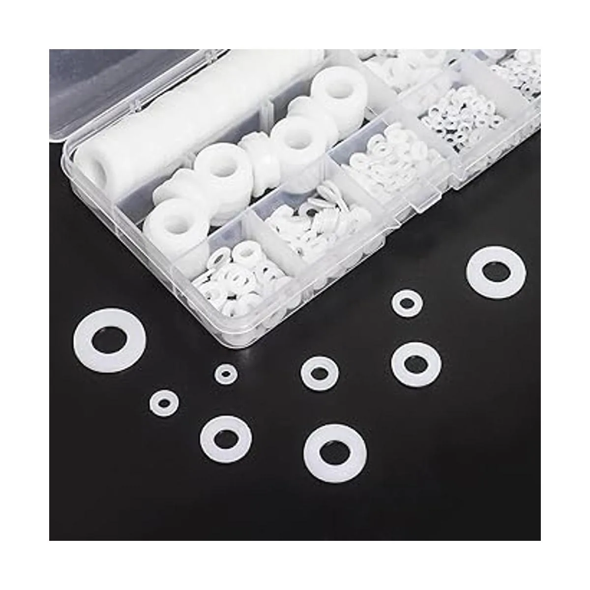 Sutemribor Juego surtido de arandelas planas de nailon_5