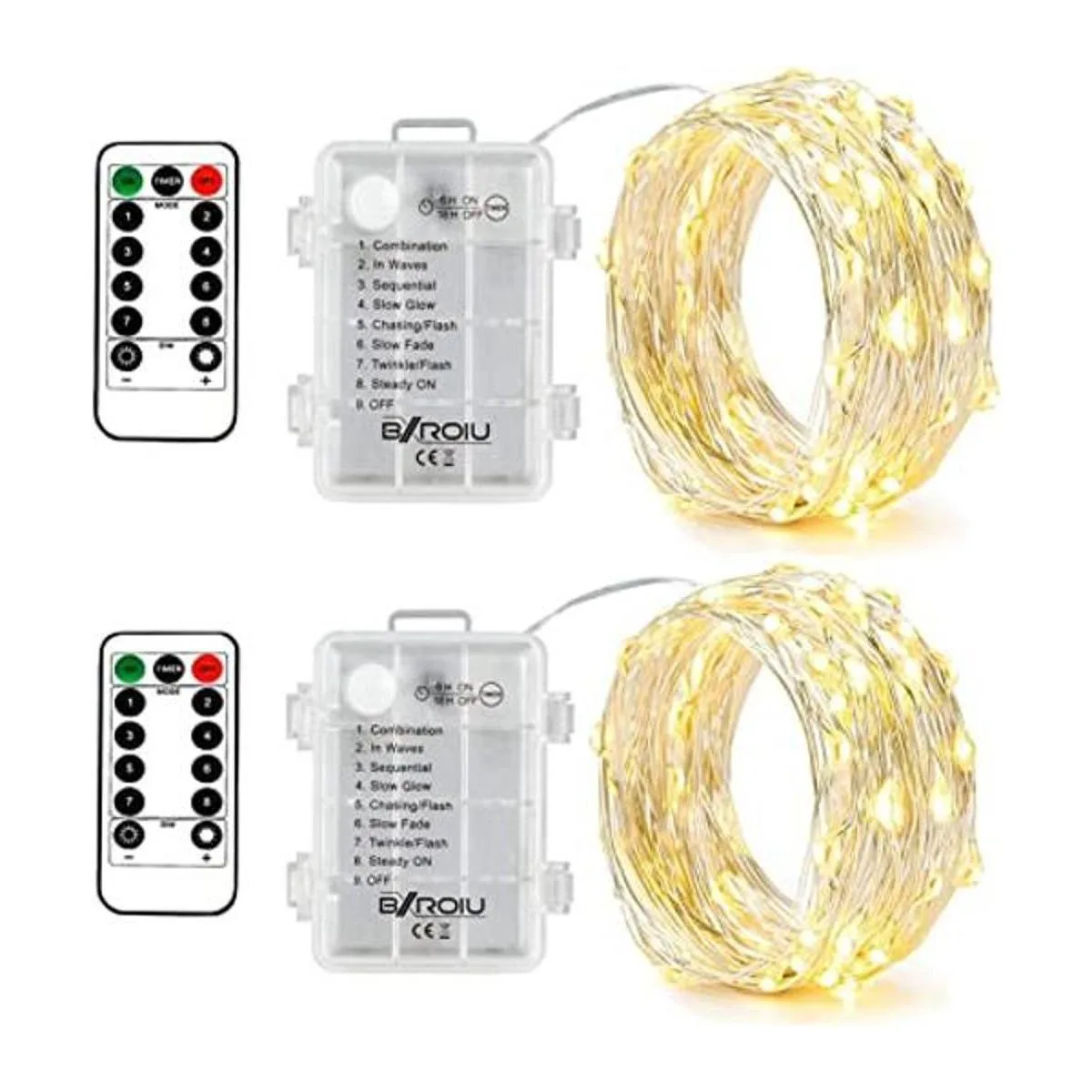 2 luces de hadas que funcionan con pilas cadenas de_1