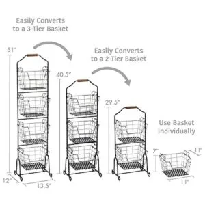 Gourmet Basics by Mikasa Ferme Cesta de metal de 4_3