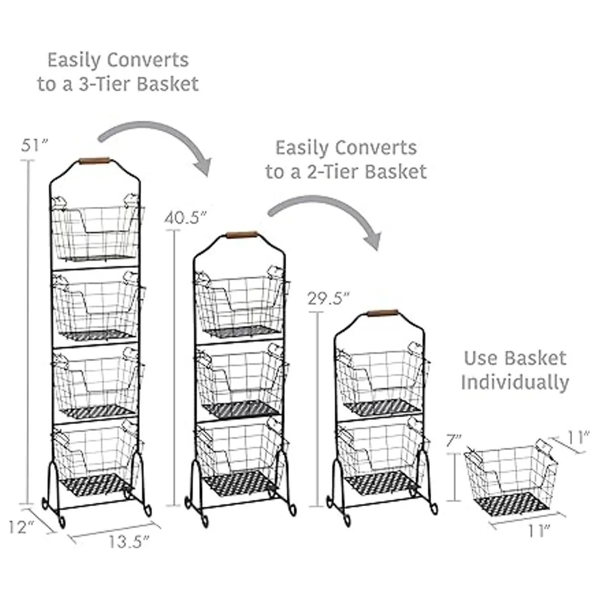 Gourmet Basics by Mikasa Ferme Cesta de metal de 4_3
