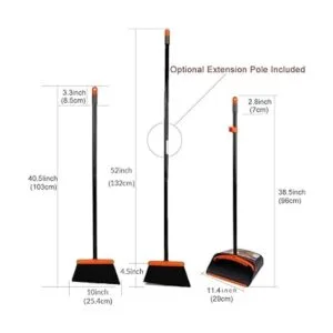 Escobilla para el polvo y escoba Combo de limpieza con_2