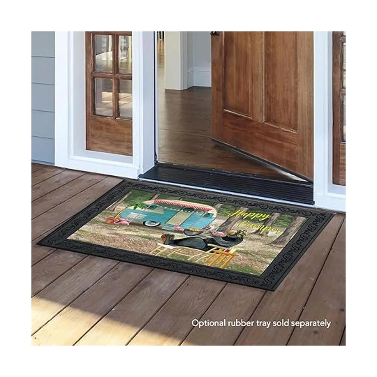 Felpudo de verano Happy Camper Bear para interiores y_2