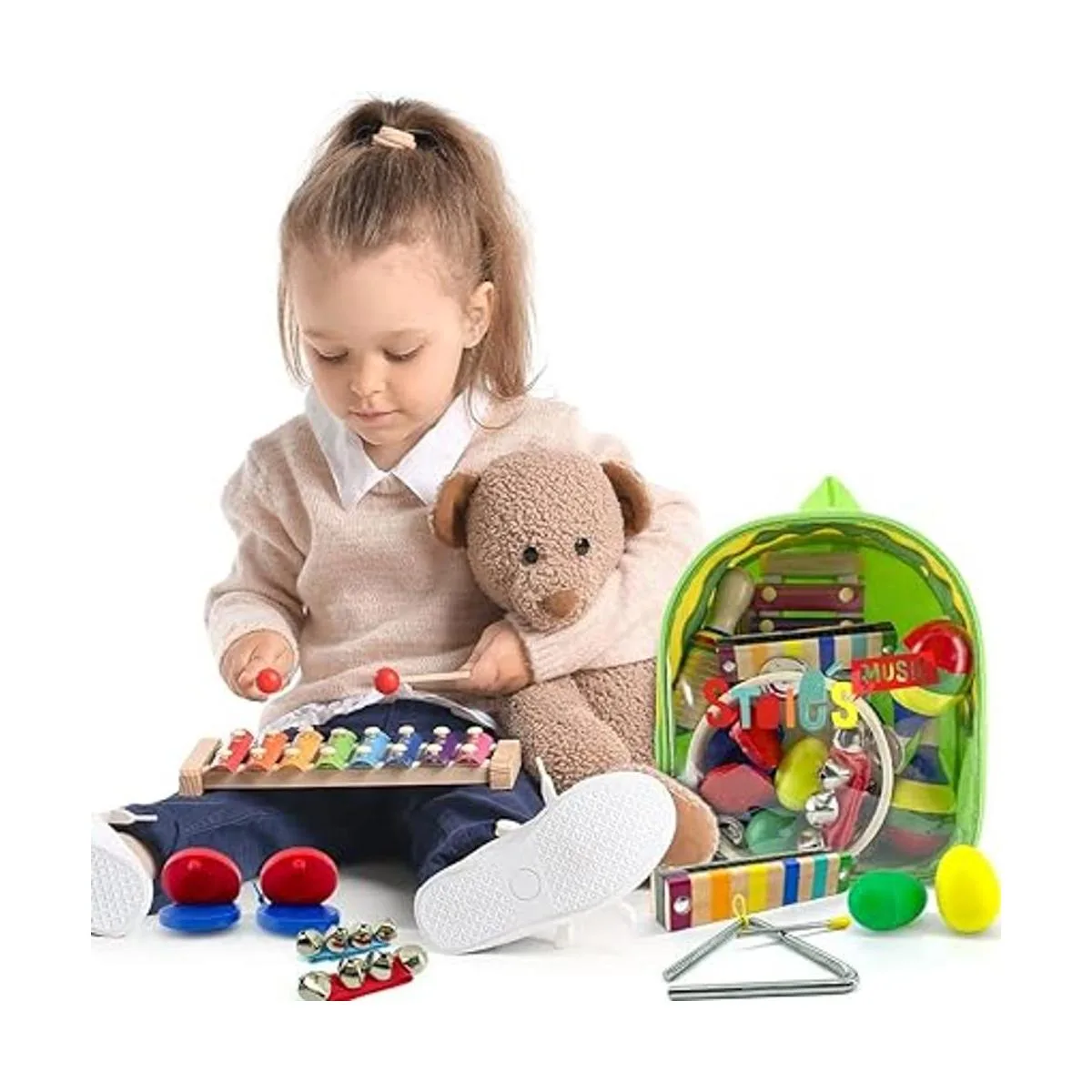 Stoies Juego de 19 instrumentos musicales para niños_4