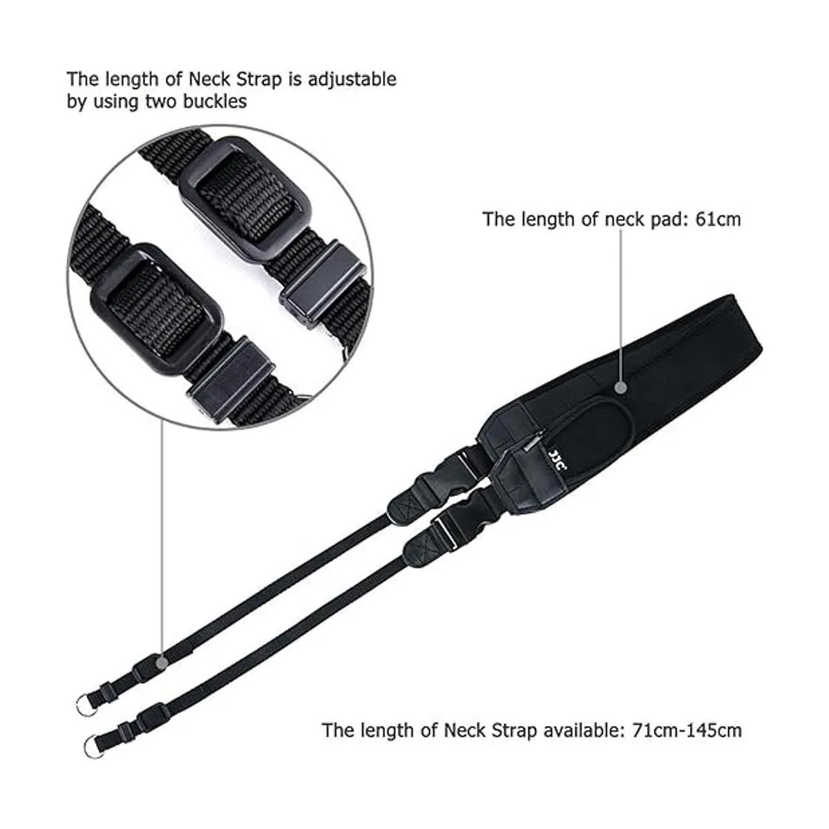 Correa de hombro acolchada suave para cámara con bolsillos_4