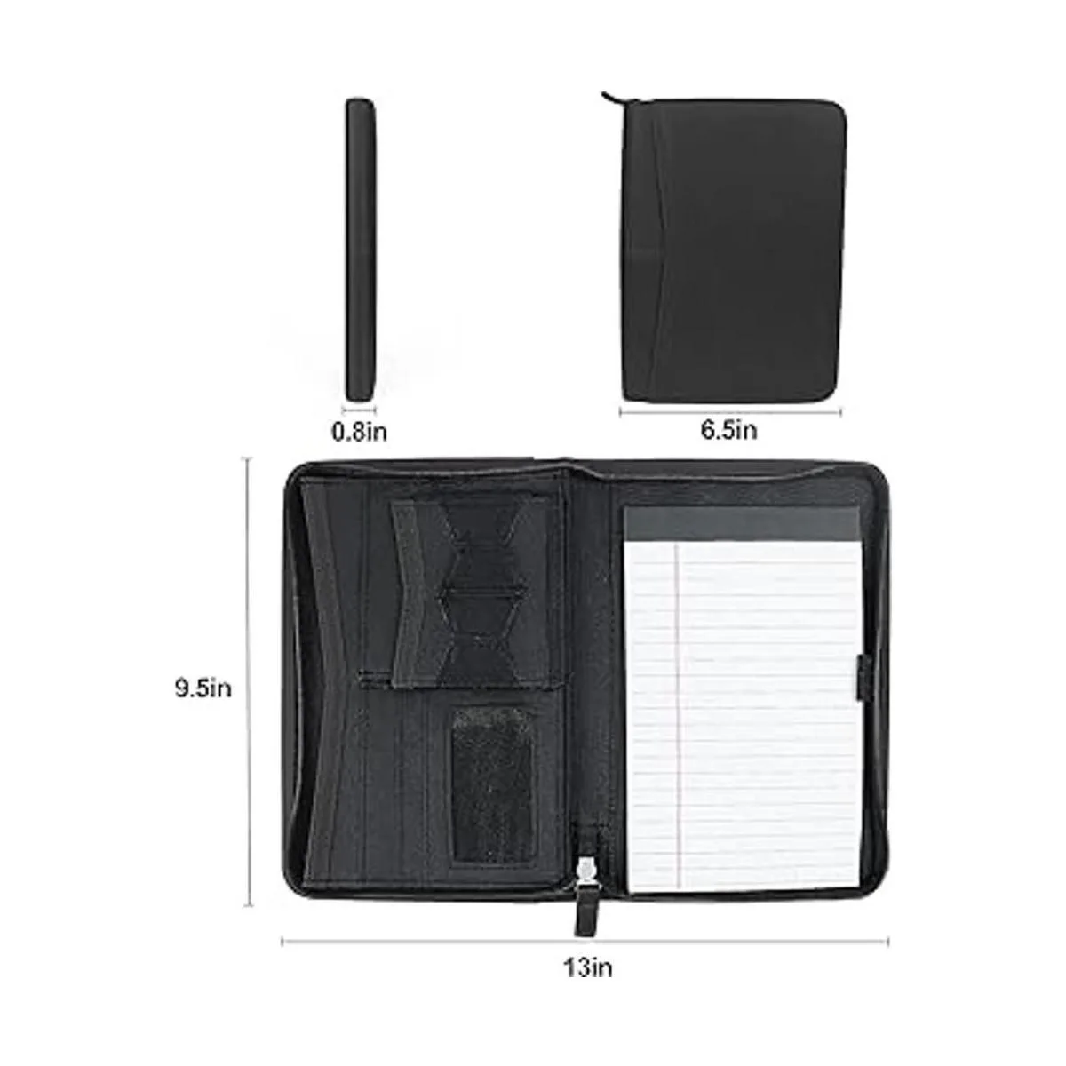 Godery Padfolio Portafolio Mini carpeta de cuero con_4