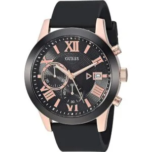 GUESS Cómodo reloj cronógrafo de silicona resistente a las_1