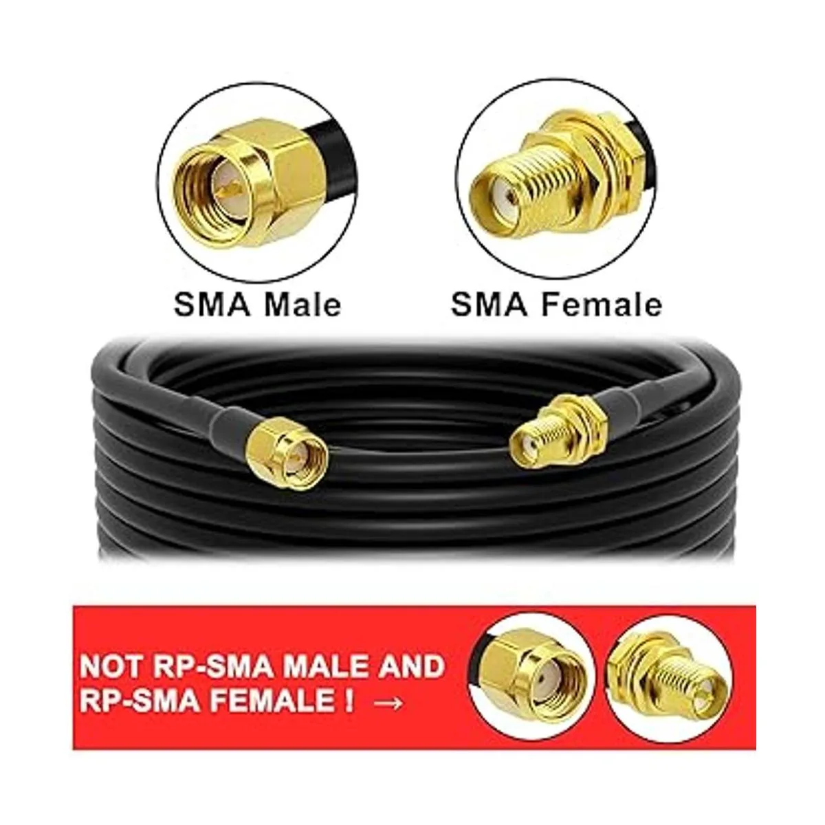 Cable de extensión SMA de 32.8 pies macho a SMA hembra_4