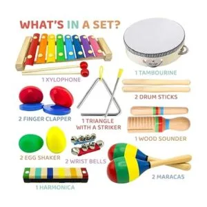 Stoies Juego de 19 instrumentos musicales para niños_5
