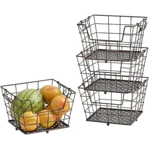 Gourmet Basics by Mikasa Ferme Cesta de metal de 4_5