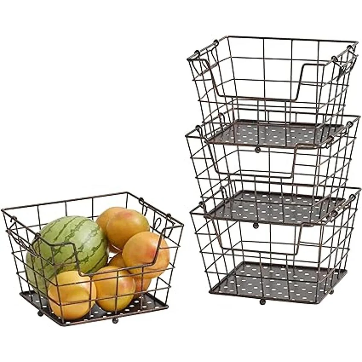 Gourmet Basics by Mikasa Ferme Cesta de metal de 4_5