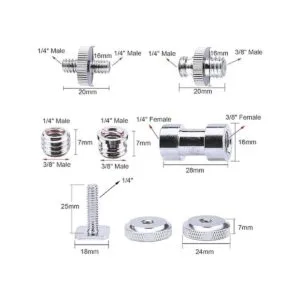 SUNMNS Juego de 27 tornillos roscados hembra macho_2