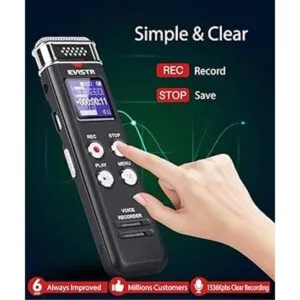 Grabadora de voz digital de 16 GB de EVISTR Grabadora de_3