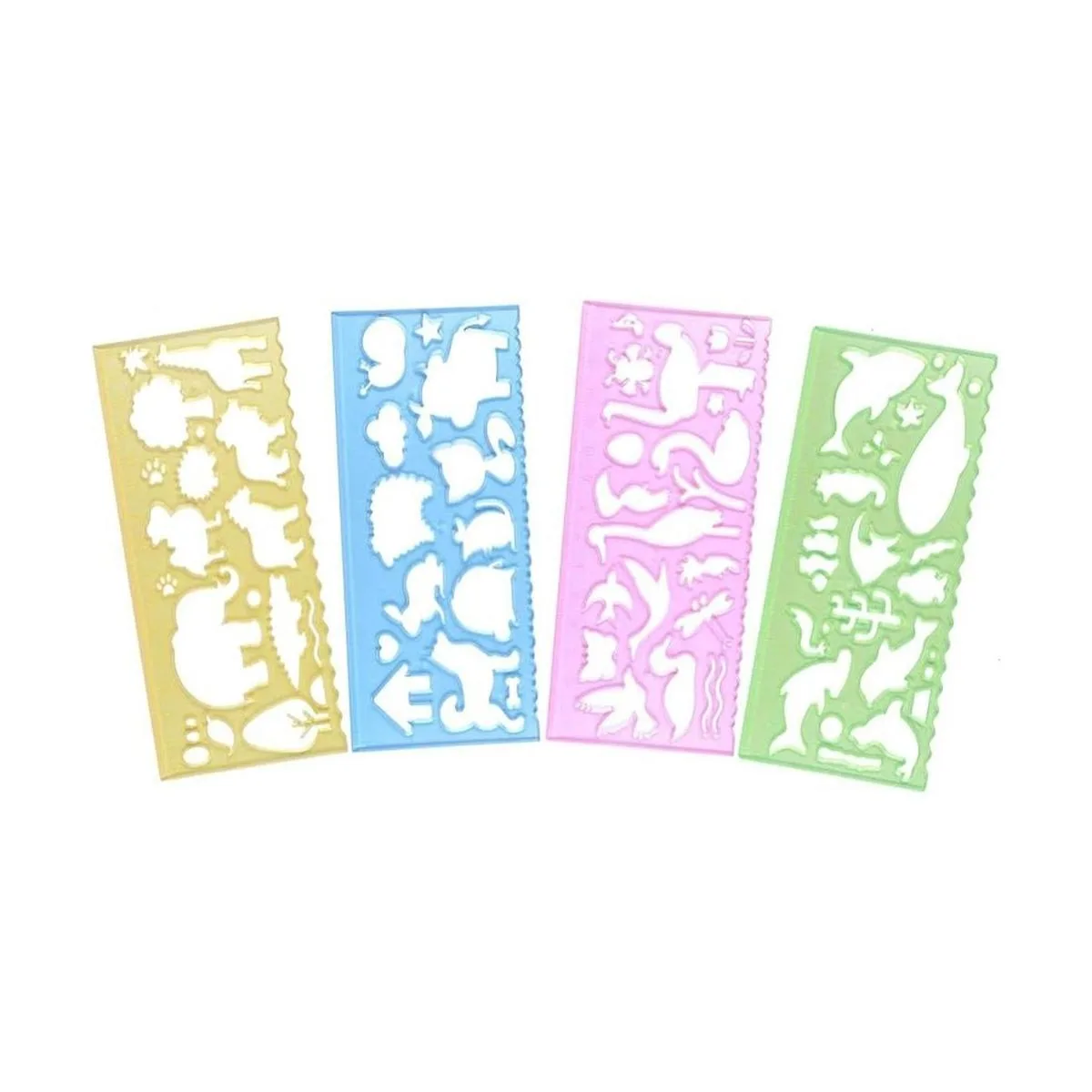 BronaGrand 4 plantillas de dibujo regla de plástico_2